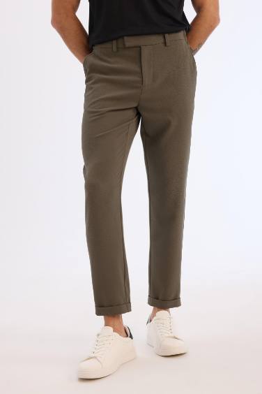 Jogger Fermuarlı Paça Yazlık Kumaş Pantolon