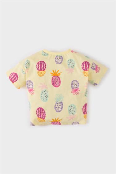 تيشيرت بيبي بناتي نص كم بطبعة ممتعة قصة عادية