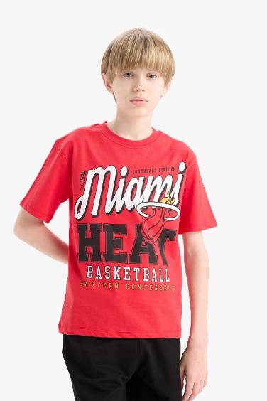 T-shirt NBA Miami Heat à col rond et manches courtes pour garçon