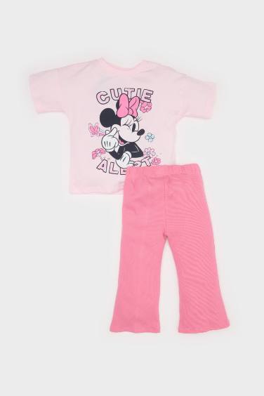 Baby Girl Disney Mickey & Minnie T-Shirt Ribbed Camisole Leggings 2 Piece Set