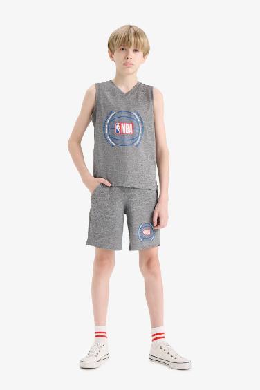 Boy Child NBA Wordmark Waist Elastic Shorts