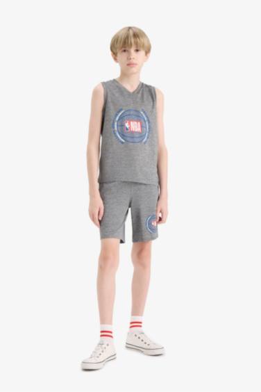 Boy Child NBA Wordmark Waist Elastic Shorts