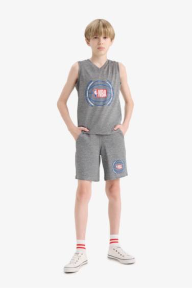 Boy Child NBA Wordmark Waist Elastic Shorts