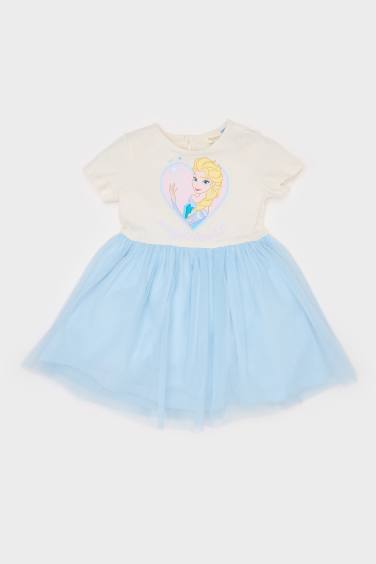 Baby Girl Frozen Short Sleeve Tulle Dress