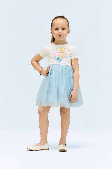 Baby Girl Frozen Short Sleeve Tulle Dress