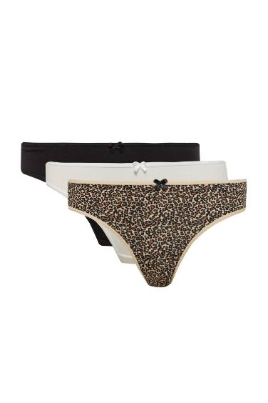 Fall in Love Leopard Patterned 3 Piece Slip Panties