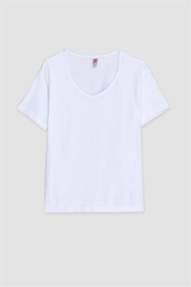 طقم بيجاما قصة عادية كم طويل بنطلون منقط وتيشيرت من Fall in Love - قطعتين