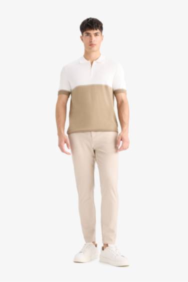 Standard Fit Short Sleeve Knitwear Polo T-Shirt