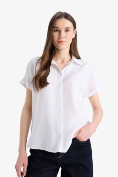 Regular Fit Shirt Collar Short Sleeve Shirt