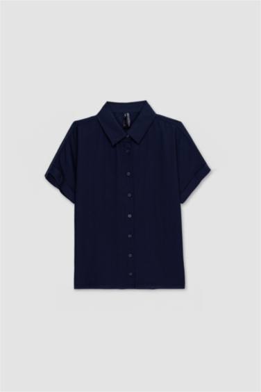 Regular Fit Shirt Collar Short Sleeve Shirt
