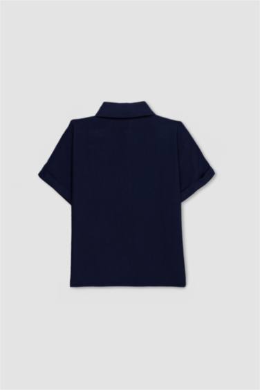 Regular Fit Shirt Collar Short Sleeve Shirt