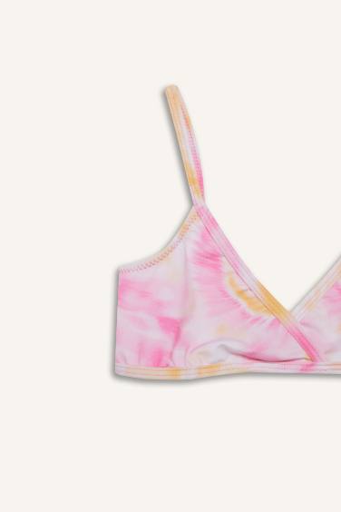 طقم بناتي بكيني ملون - قطعتين