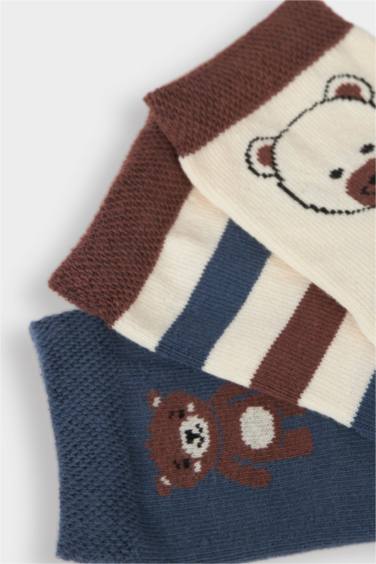 شرابات طويلة بيبي اولادي قطن مطبوع - 3 قطع