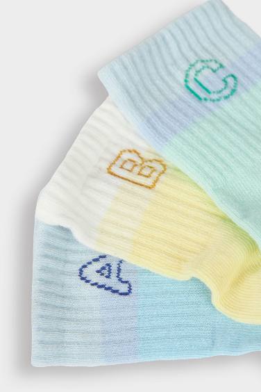 جوارب طويلة قطن بيبي ولادي - 3 قطع