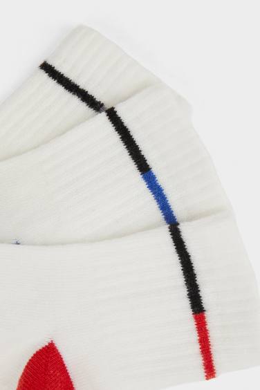 شرابات اولادي طويلة قطن أبيض - 3 قطع