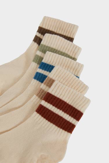 Baby Boy Non-Slip 5 Piece Cotton Long Socks