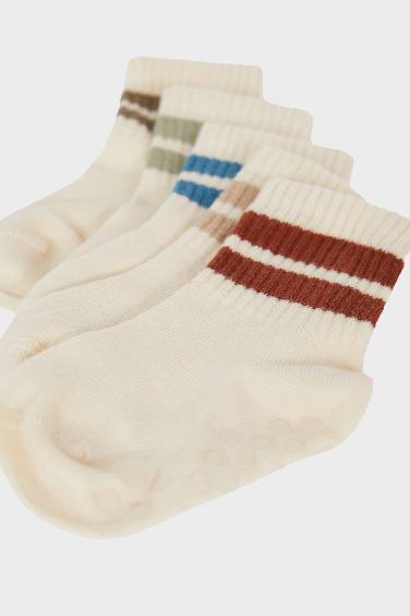 Baby Boy Non-Slip 5 Piece Cotton Long Socks