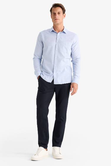 Chemise basique à manches longues