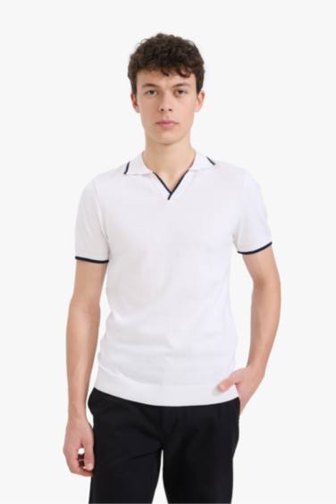 Standard Fit Polo Collar Knitwear Polo T-Shirt