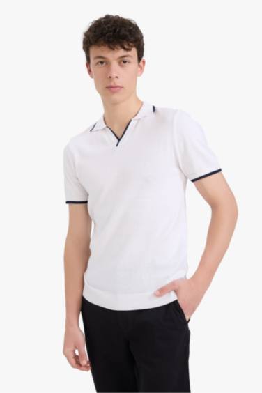 Standard Fit Polo Collar Knitwear Polo T-Shirt