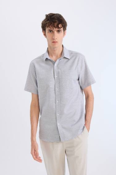 Modern Fit Polo Collar Short Sleeve Shirt