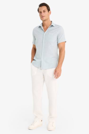Modern Fit Polo Neck Summer Basic Shirt