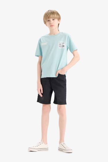Boy Printed Crew Neck Short Sleeve T-Shirt