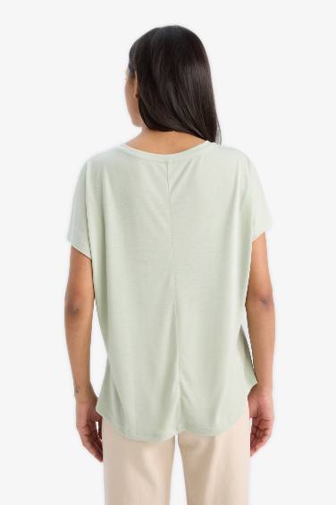 Crew Neck Floral Short Sleeve T-Shirt