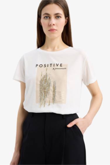 Regular Fit Crew Neck Printed T-Shirt