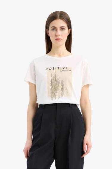 Regular Fit Crew Neck Printed T-Shirt