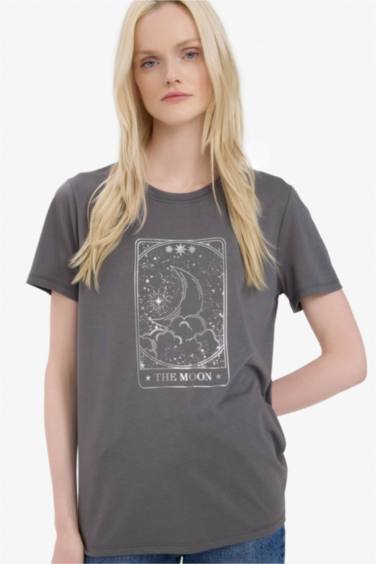 Regular Fit Crew Neck Printed T-Shirt