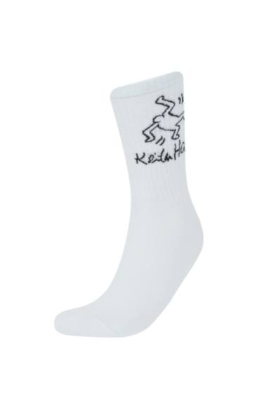 Man Keith Haring 2 Piece Cotton Long Socks