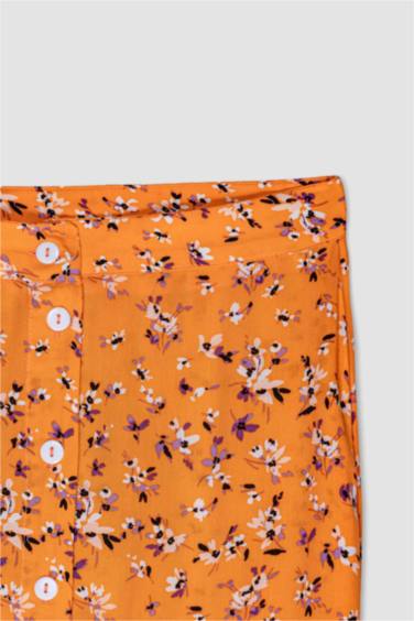 A Line Floral Midi Skirt