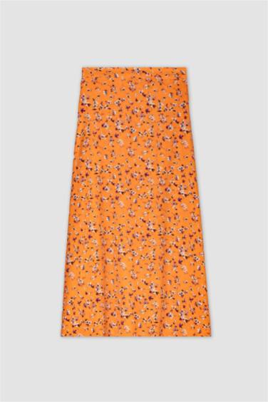 A Line Floral Midi Skirt