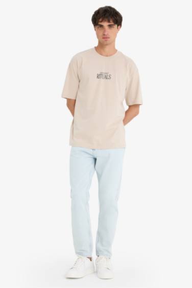 Boxy Fit Crew Neck Short Sleeve T-Shirt