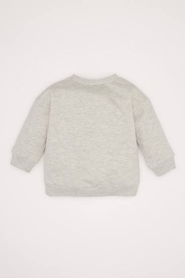 سويت شيرت بيبي اولادي بيزك سادة قصة عادية ببطانة ناعمة