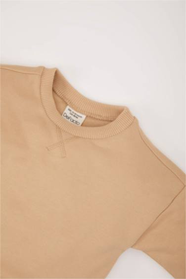 سويت شيرت بيزك تريكو بيبي اولادي قصة عادية ببطانة ناعمة