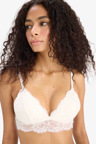 حمالة صدر برا دانتيل أبيض من Fall in Love