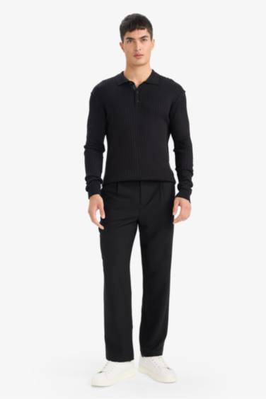 Standard Fit Polo Collar Knitwear Pullover