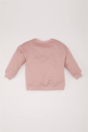 Baby Girl Crew Neck Basic Sweatshirt
