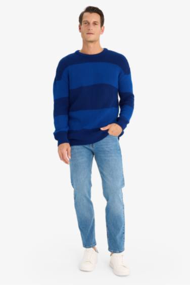 Oversize Fit Crew Neck Knitwear Pullover