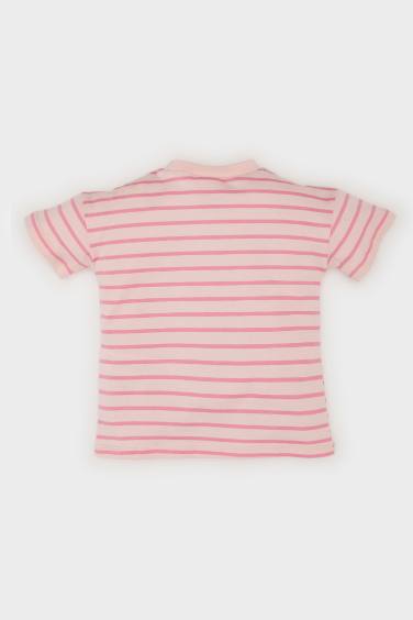 Baby Girl Crew Neck Striped T-Shirt