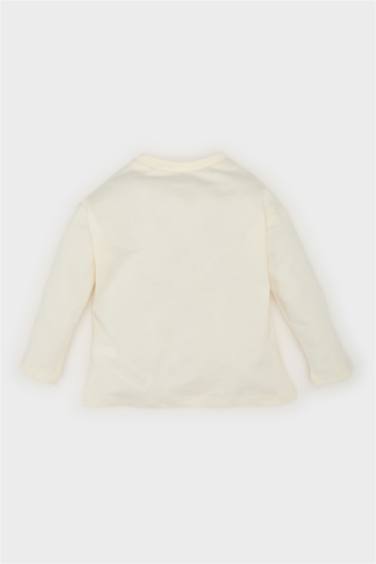 Baby Girl Regular Fit Crew Neck Animal Patterned T-Shirt