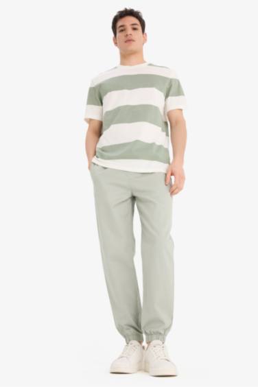 Regular Fit с круглым вырезом, полосатая футболка