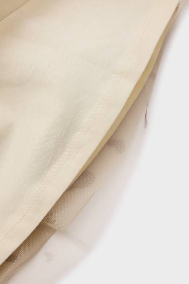 Robe tutu à motif cœurs avec manches courtes pour bébé fille