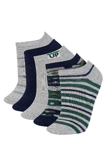 Boy Printed 5 Piece Short Socks