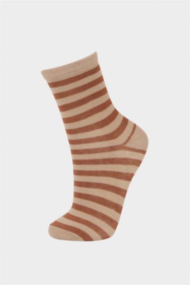 شرابات اولادي طويلة قطن مطبوع - 5 قطع