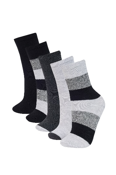 Boy 5 Piece Cotton Long Socks