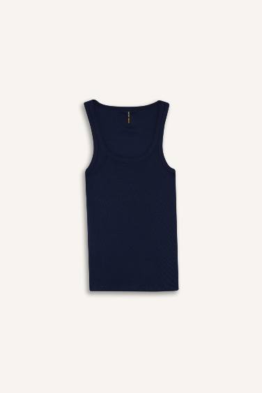 Slim Fit Basic Camisole Round Collar Tank Top