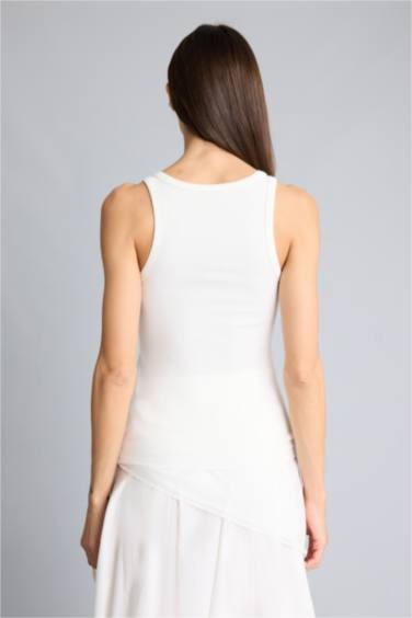 Afra x Defacto Slim Fit Basic Fitilli Kaşkorse Atlet - Görsel 5